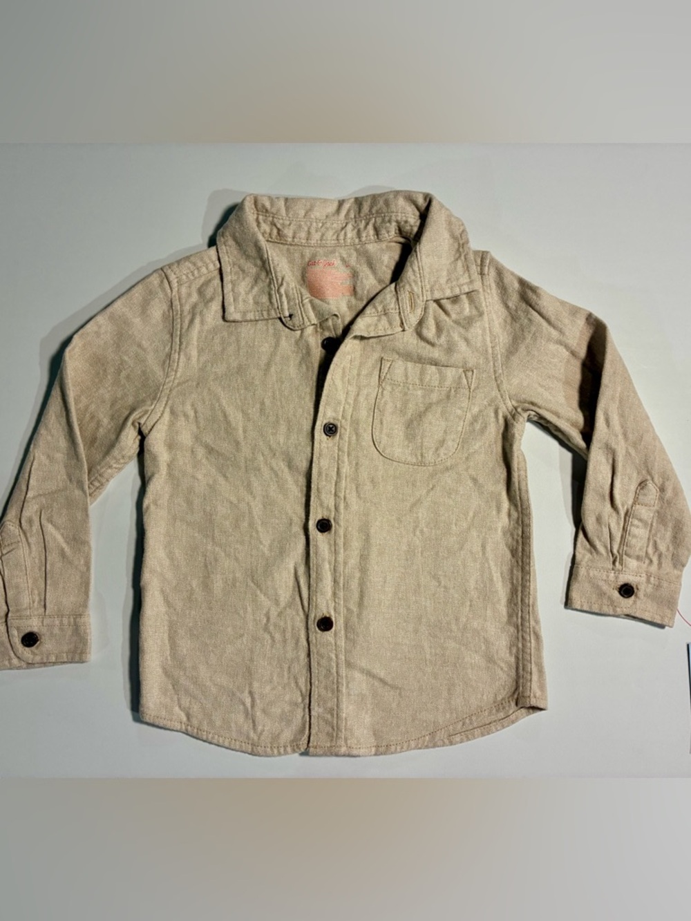 Cat & Jack Beige Button-Down Shirt